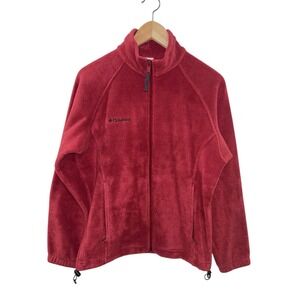 Columbia Womens S Benton Springs Burgandy FullZip Fleece Jacket Gorpcore Outdoor